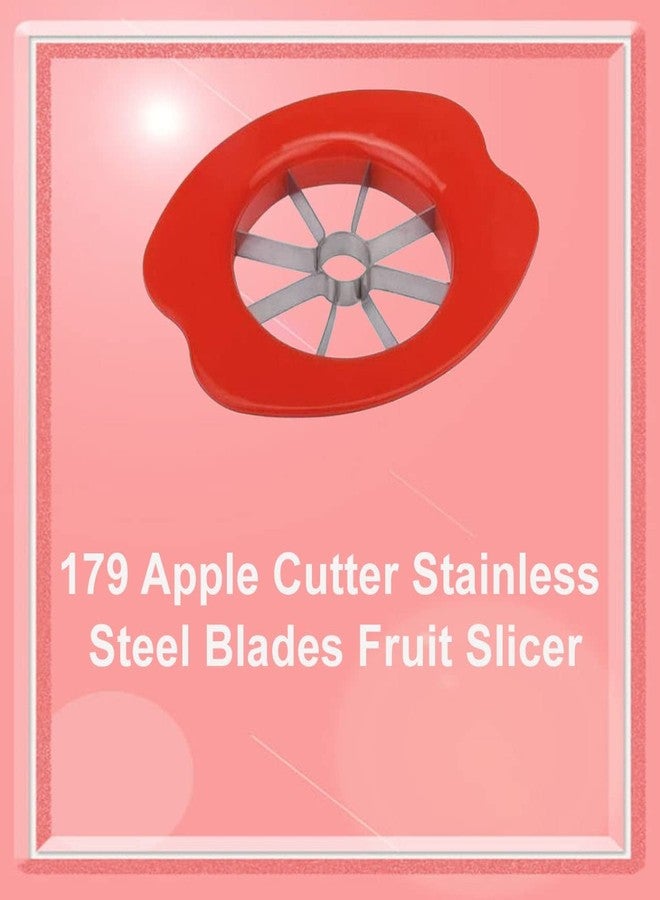DeoDap Kitchenware Premium Plastic & Stainless Steel Apple Cutter/Fruit Slicer with 8 Blades (Red/Multicolor) - Image 3